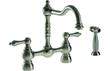 Abode Bayenne Bridge Mixer Tap w/Handspray - Pewter