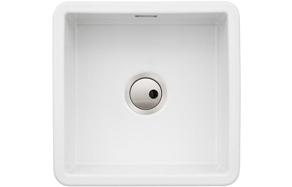 Abode Sandon 1B Ceramic Undermount/Inset Sink - White