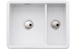 Abode Sandon 1.5B Ceramic Undermount/Inset Sink - White
