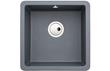 Abode Matrix Sq GR15 1B Granite Inset/Undermount Sink - Grey Metallic