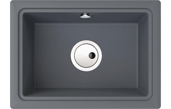 Abode Denton Compact 1B Undermount Sink - Grey Metallic