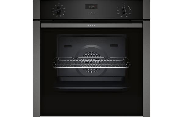 Neff N50 B3ACE4HG0B B/I Single Slide&Hide Electric Oven - Graphite Grey