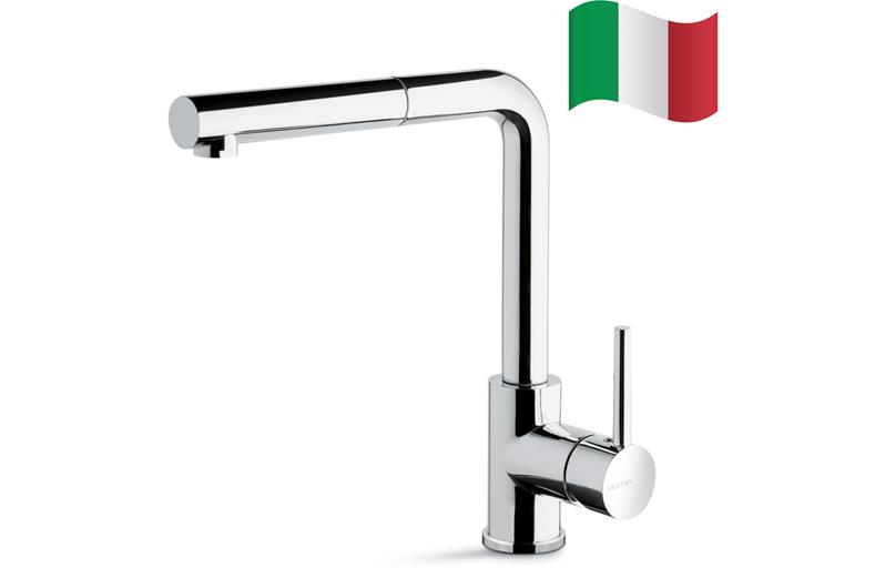 Prima+ Riace Single Lever L-Shaped Mixer Tap w/Pull Out - Chrome