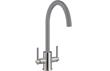 Prima+ Swan Neck Dual Lever Mixer Tap - Grey