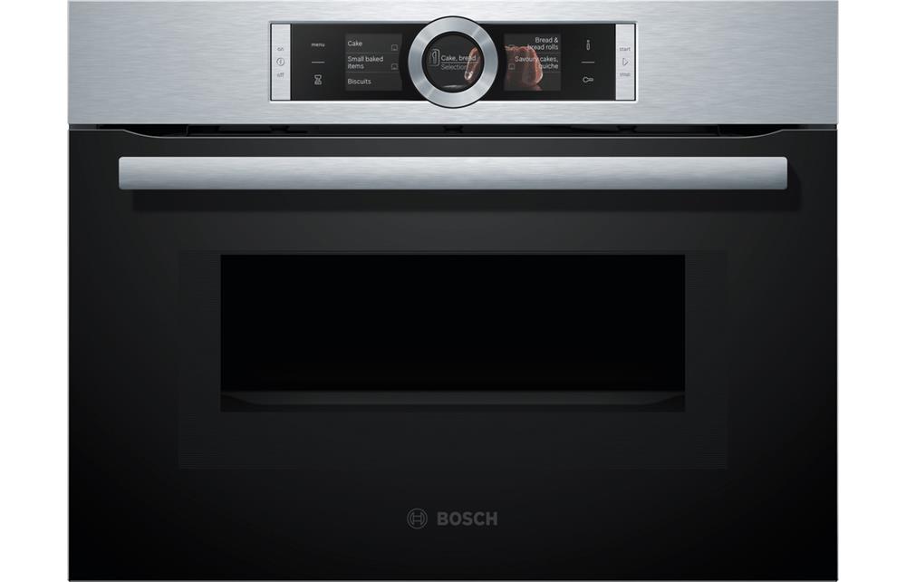 Bosch Serie 8 CMG656BS1 B/I Compact Oven w/Microwave Brushed Steel