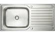 Prima Deep 1B & Drainer Inset Sink - Polished Steel