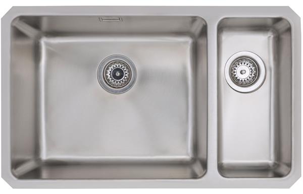 Prima+ Large 1.5B R25 LH Undermount Sink - St/Steel