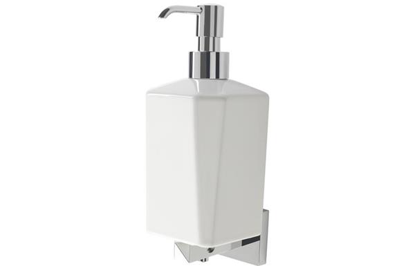 Bertosa Wall Mounted Soap Dispenser - Chrome & White