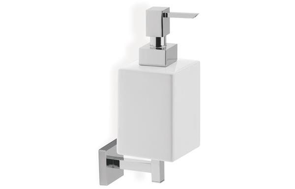 Globisto Wall Mounted Soap Dispenser - Chrome & White