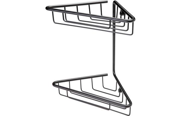 Lissy 2-Tier Corner Shower Storage - Black