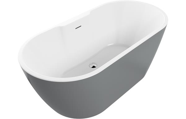 Harlesdon Freestanding 1655x745x580mm 0TH Bath - Grey