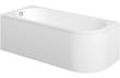 Saroso J Shape 1500x725x600mm 0TH Bath w/Legs - Left Handed