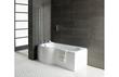 Larus P-Shape 1700x700-850x410mm 0TH Shower Bath, Panel & Screen - Left Handed