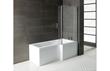 Larus L-Shape 1700x700-850x410mm 0TH Shower Bath, Panel & Screen - Right Handed