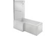 Navarie L Shape 1500x850x560mm 0TH Shower Bath Pack - Left Handed