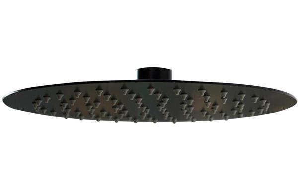 Vema Timea Black 250mm Round Shower Head