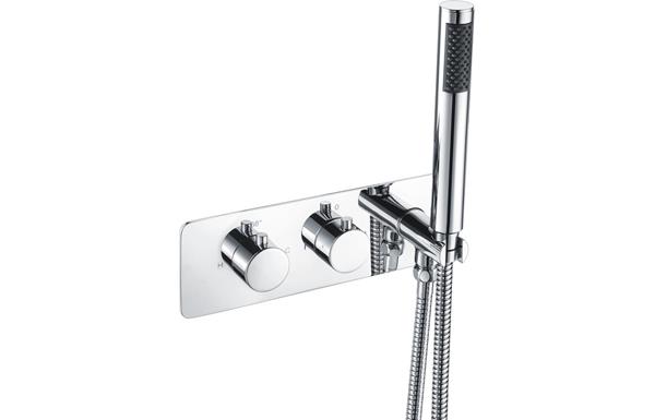 Argina Thermostatic Shower Valve with Handset - Two Outlet
