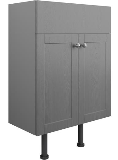 Valinso 500mm 2 Door Basin Unit - Grey Ash