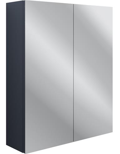 Valinso 600mm 2 Door Mirrored Wall Unit - Indigo Ash