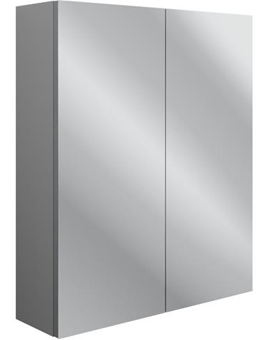 Valinso 600mm 2 Door Mirrored Wall Unit - Grey Ash