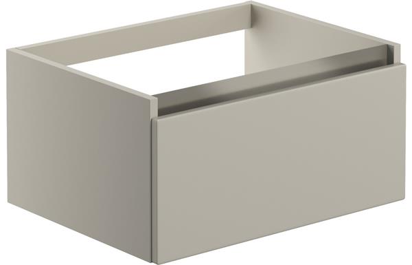 Gatsbi 600mm 1 Drawer Wall Hung Basin Unit (No Top) - Latte