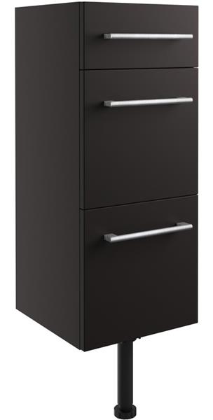 Venosia 300mm 3 Drawer Unit - Matt Graphite Grey