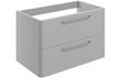 Lambros 794mm 2 Drawer Wall Unit (exc. Basin) - Grey Gloss