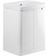 Manhatos 600mm 2 Door Floor Standing Basin Unit - White Gloss