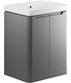 Manhatos 600mm 2 Door Floor Standing Basin Unit - Matt Grey