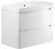 Manhatos 800mm 2 Drawer Wall Hung Basin Unit - White Gloss