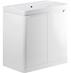 Manhatos 800mm 2 Door Floor Standing Basin Unit - White Gloss