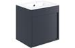 Carina 510mm Wall Hung Unit Inc. Basin - Matt Indigo Blue