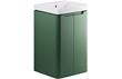 Manhatos 500mm 2 Door Floor Standing Cloakroom Basin Unit - Matt Sage Green