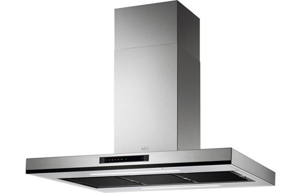 AEG DIK6180HG 100cm Island Hood - Black Glass & St/Steel