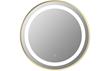 Salina 600mm Round Front-Lit LED Mirror - Brushed Brass