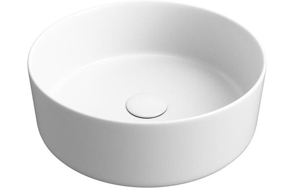 Luxley 355mm Ceramic Round Washbowl & Waste - Matt White