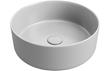 Luxley 355mm Ceramic Round Washbowl & Waste - Light Matt Grey