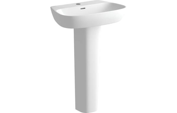 Lyon 600x400mm 1TH Basin & Full Pedestal