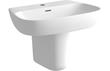 Lorient 600x400mm 1TH Basin & Semi Pedestal