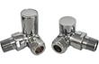 Patterned Chrome Radiator Valves - Corner