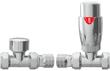 Round Thermostatic Chrome Radiator Valves - Straight