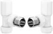 Patterned White Radiator Valves - Angled