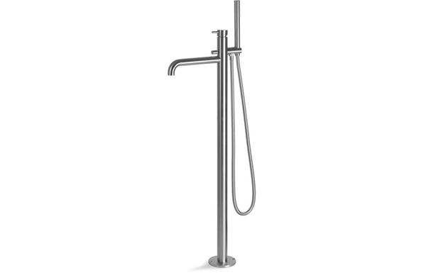 Vema Tiber Floor Standing Bath/Shower Mixer - St/Steel
