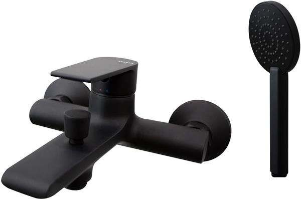 Vema Timea Wall Mounted Bath/Shower Mixer - Matt Black