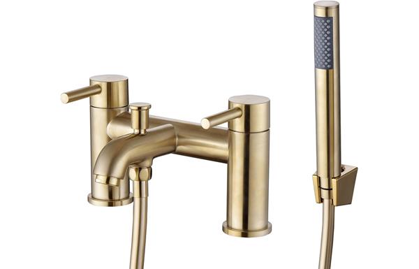 Pontias Bath Shower Mixer - Brushed Brass