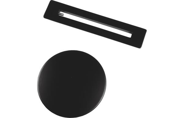 Free Standing Bath Overflow and Waste Cover - Black