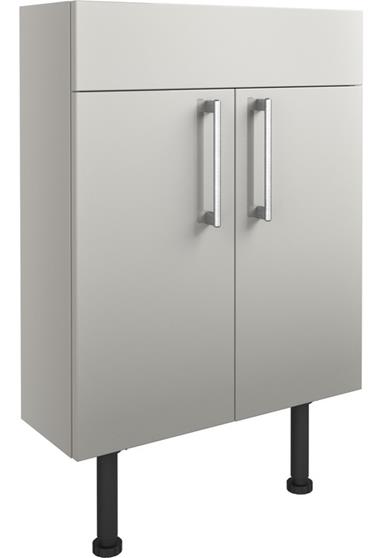 Venosia 600mm Slim Basin Unit - Light Grey Gloss