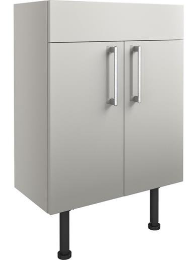 Venosia 600mm Basin Unit - Light Grey Gloss