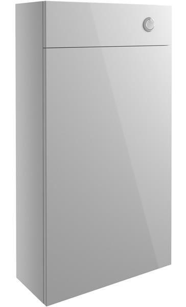Venosia 500mm Slim WC Unit - Light Grey Gloss