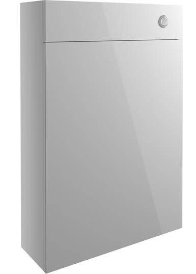 Venosia 600mm Slim WC Unit - Light Grey Gloss